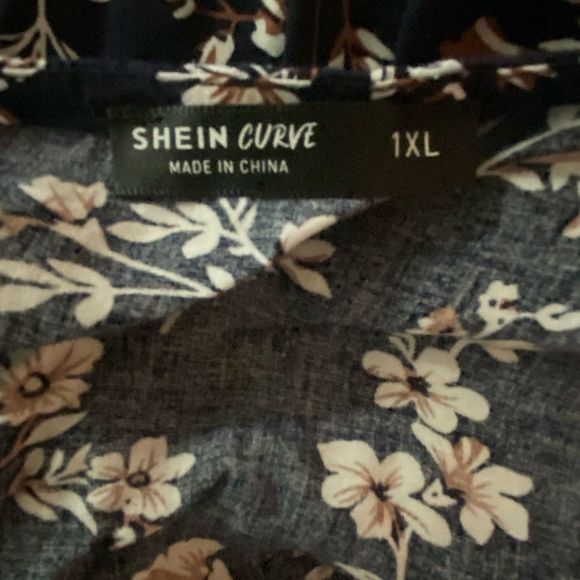 Floral Butterfly Sleeve Knot Wrap Dress 1XL - Picture 3 of 4